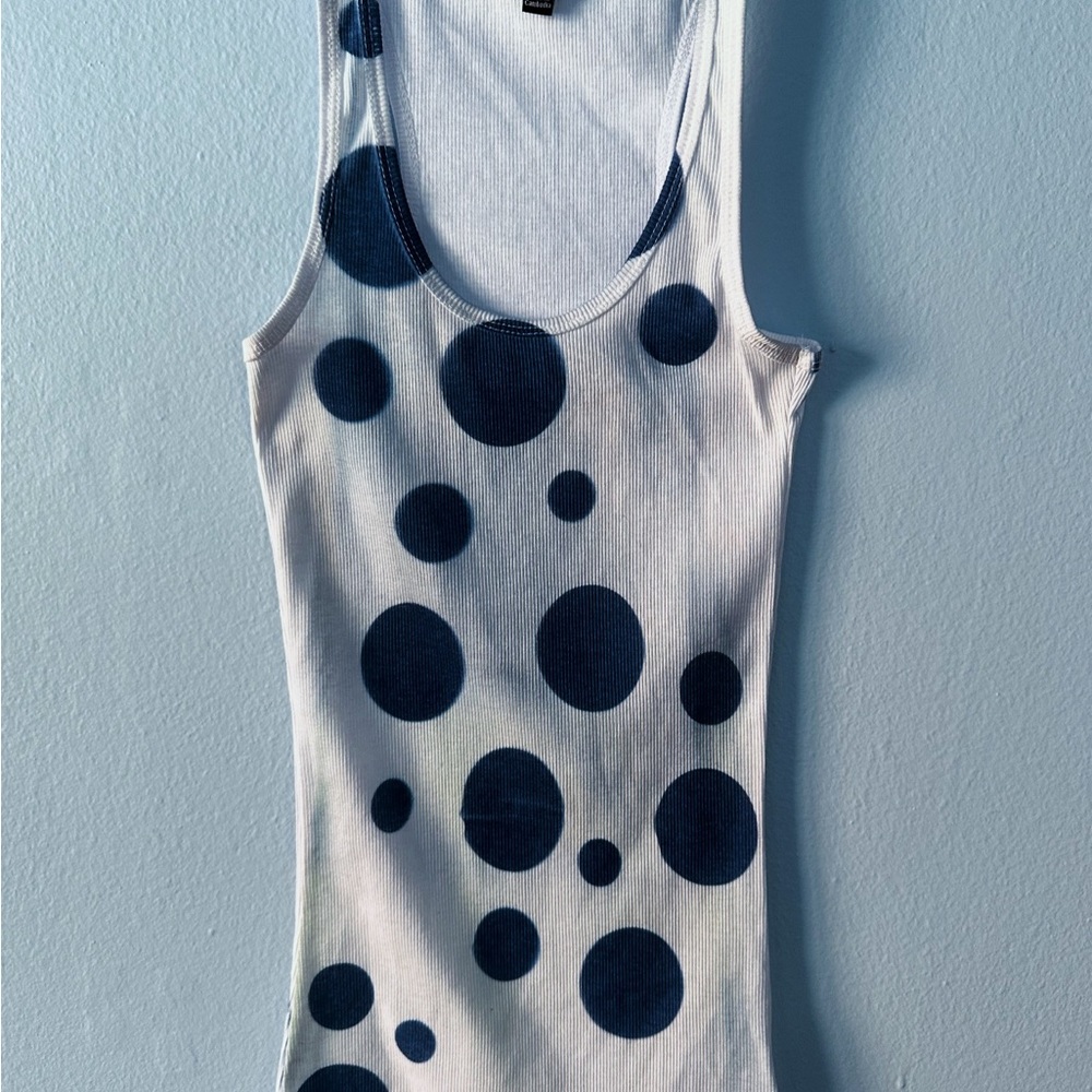 POLKA DOT BLUE tank